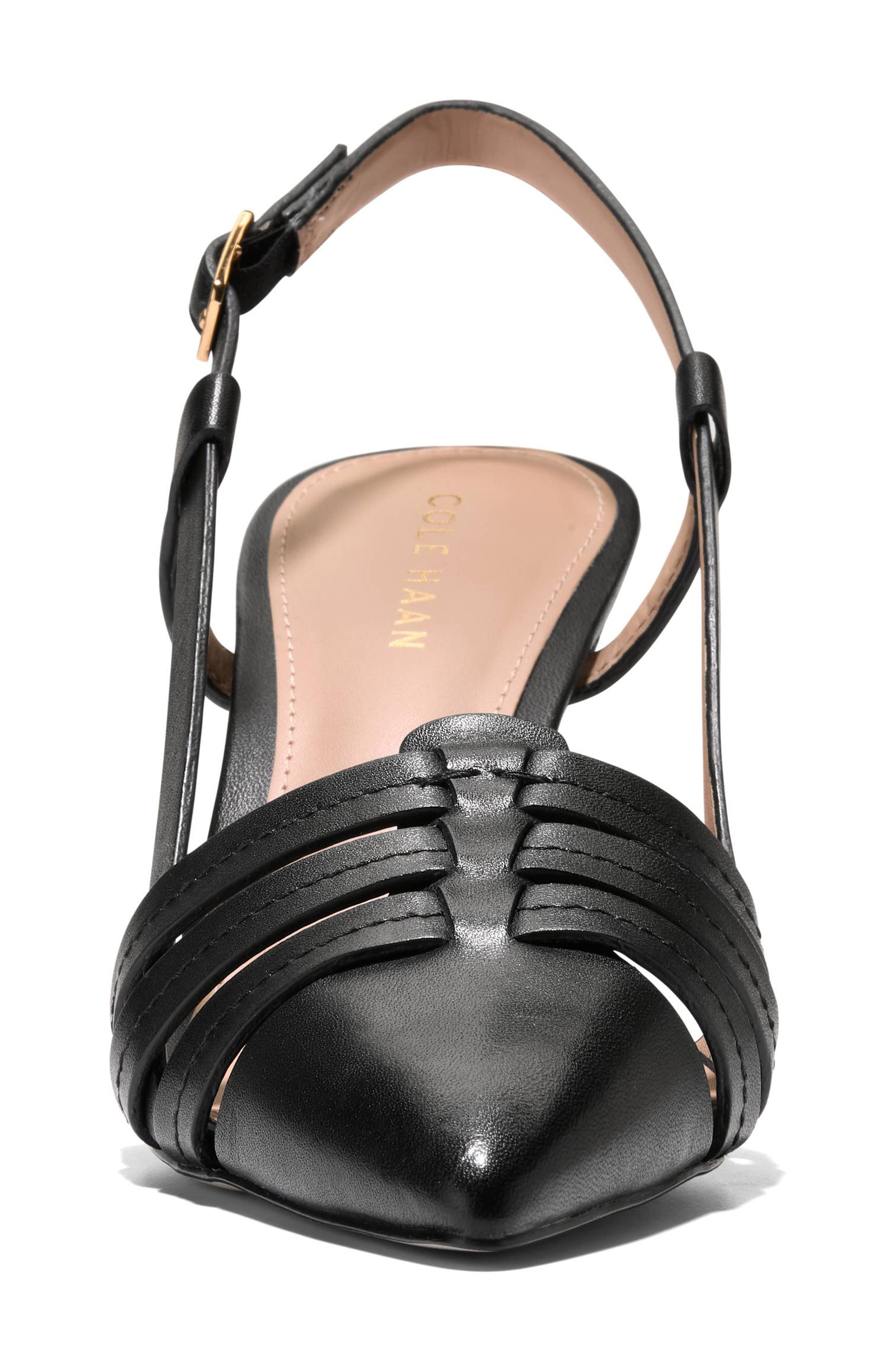 Cole Haan Mylah Slingback Pump, Alternate, color, Black Leather
