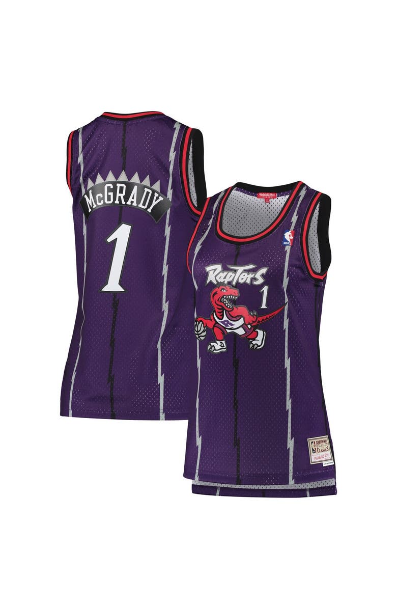 Mitchell & Ness Women's Mitchell & Ness Tracy McGrady Purple Toronto Raptors 1998/99 Hardwood Classics Swingman Jersey, Alternate, color, 