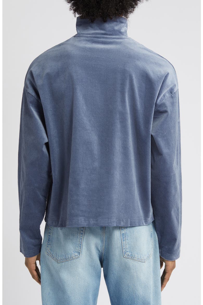 Button Cotton Corduroy Pullover, Alternate, color, NAVY