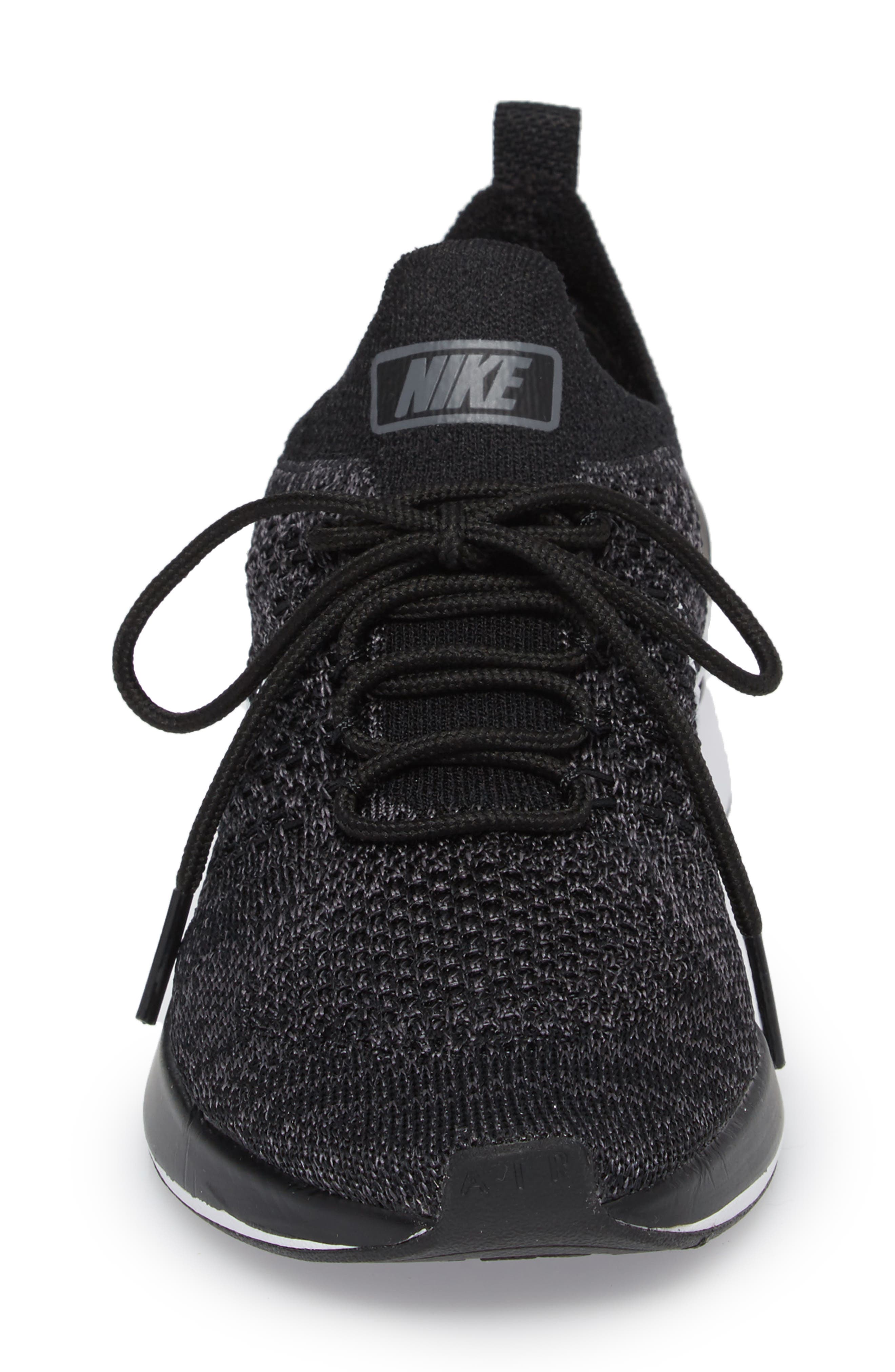 Air Zoom Mariah Flyknit Racer Sneaker, Alternate, color, BLACK/ WHITE/ DARK GREY
