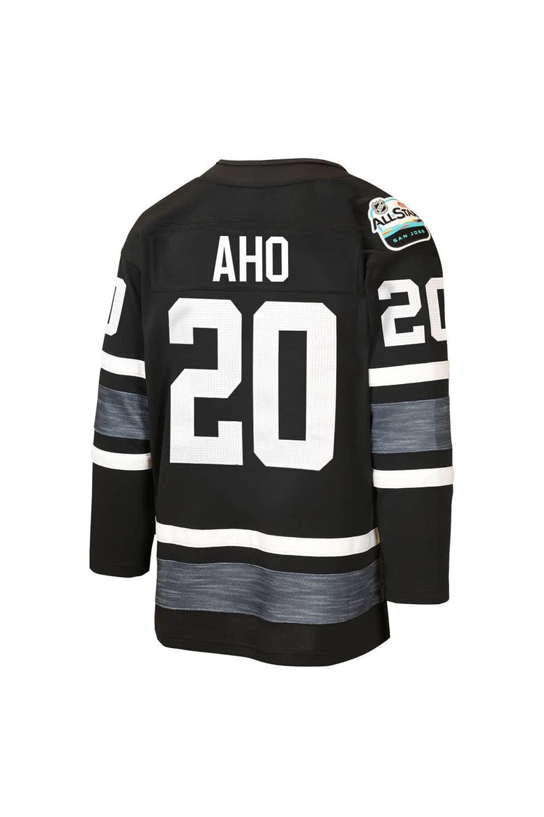 Youth Mitchell & Ness Sebastian Aho Black Carolina Hurricanes 2019 All-Star Game Power Play Jersey, Alternate, color, Black