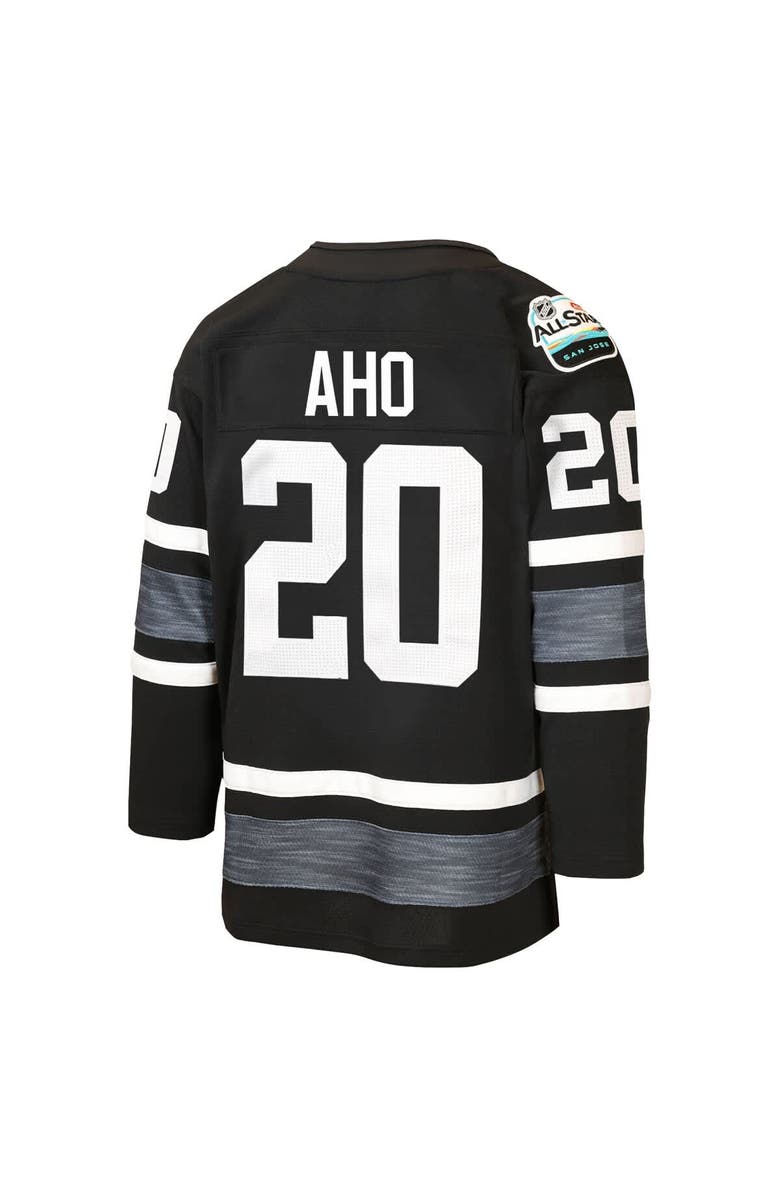 Mitchell & Ness Youth Mitchell & Ness Sebastian Aho Black Carolina Hurricanes 2019 All-Star Game Power Play Jersey, Alternate, color, Black