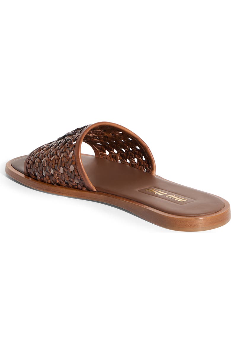 Miu Miu Woven Slide Sandal, Alternate, color,
