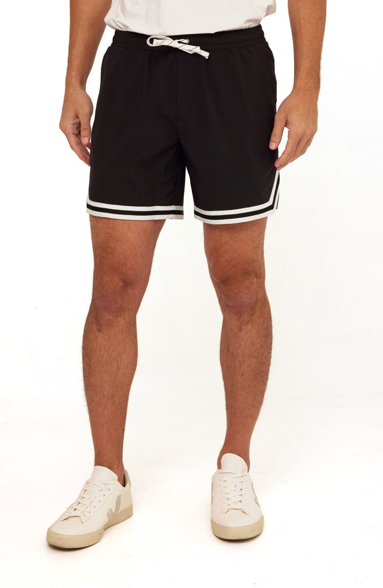 Threads 4 Thought Darren Essential Drawstring Shorts, Main, color, Black