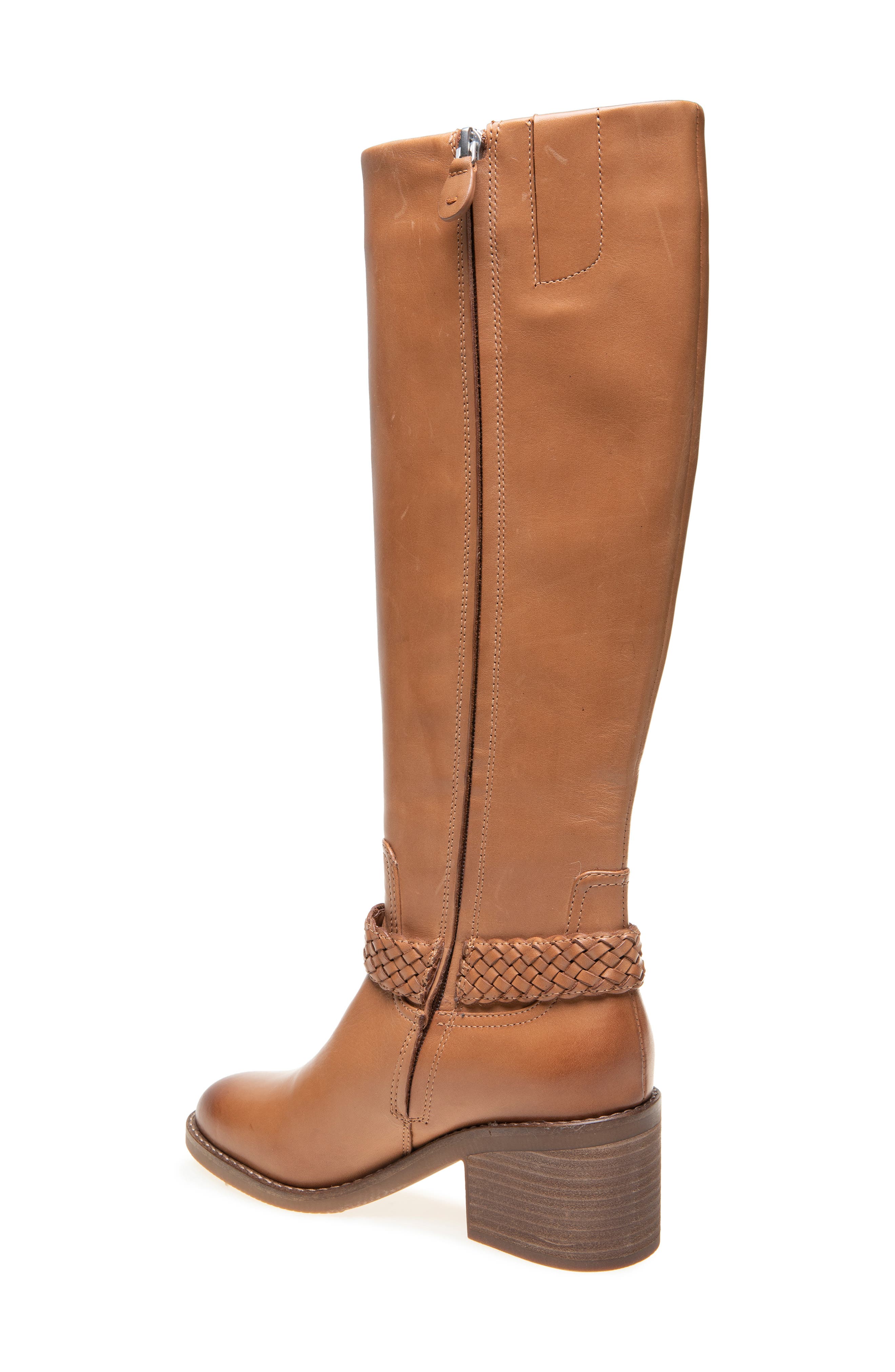 Sarette Leather Knee High Boot, Alternate, color, LIGHT TAN LEATHER