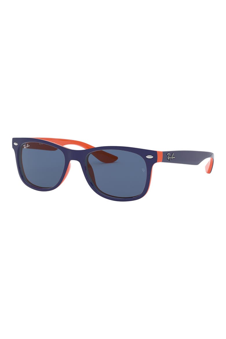 Junior 47mm Wayfarer Sunglasses, Alternate, color, BLUE/ ORANGE/ BLUE