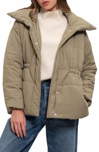 Blu Pepper Waist Puffer Jacket