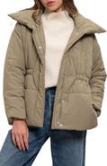 Blu Pepper Waist Puffer Jacket