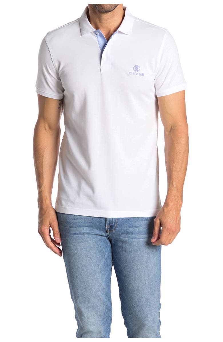 Roberto Cavalli Embroidered Logo Short Sleeve Polo, Main, color,