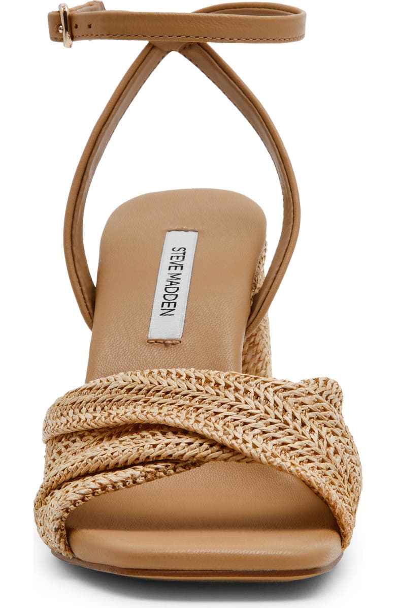 Steve Madden Mandy Ankle Strap Sandal, Alternate, color, Raffia