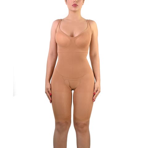 X Yahaira Happy Shapewear No.7 Bodysuit Double Tummy Layer Above Knee