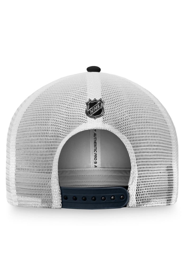 Men's Fanatics Branded Black/White Vegas Golden Knights Authentic Pro Rink Trucker Snapback Hat, Alternate, color, Black
