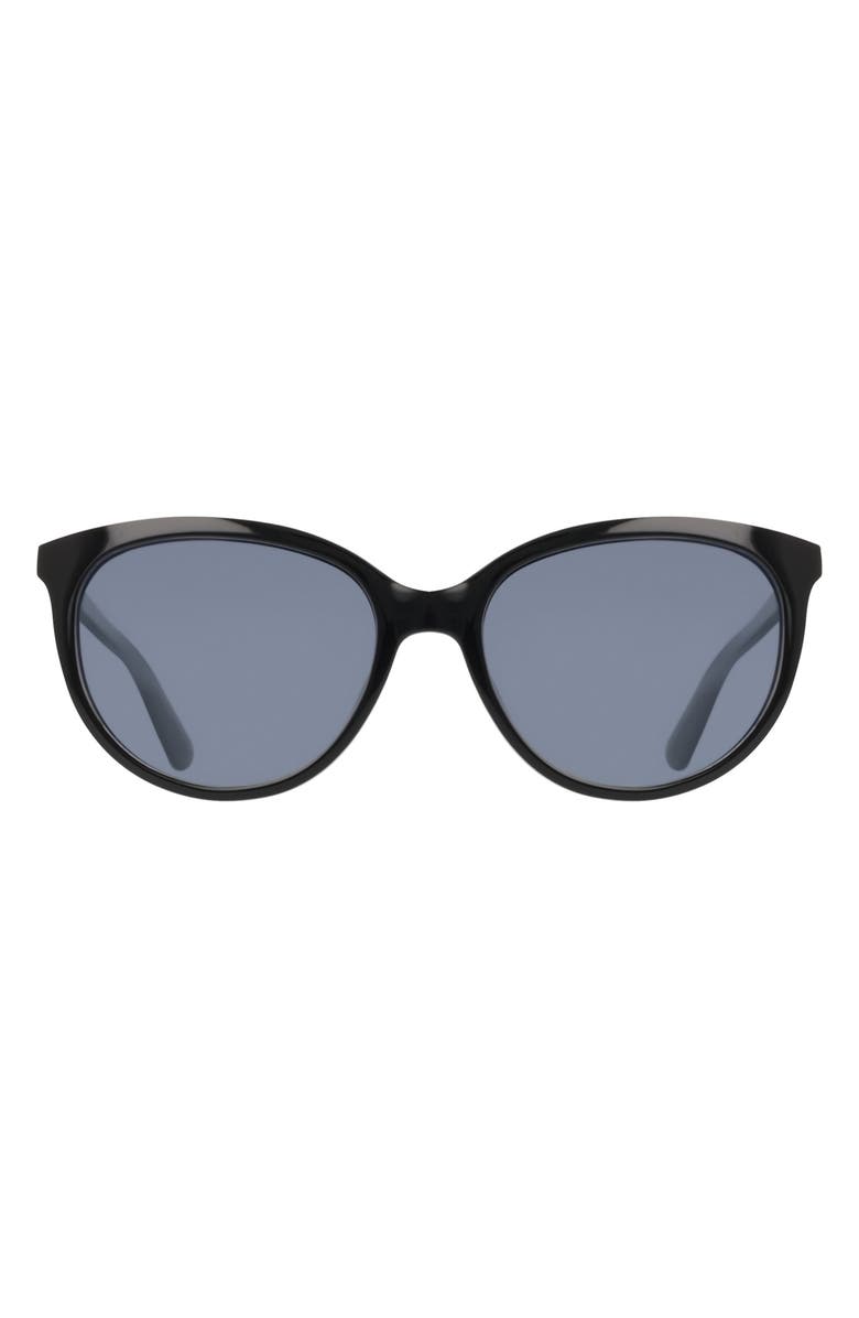 Cole Haan 58mm Oval Sunglasses, Main, color, Black