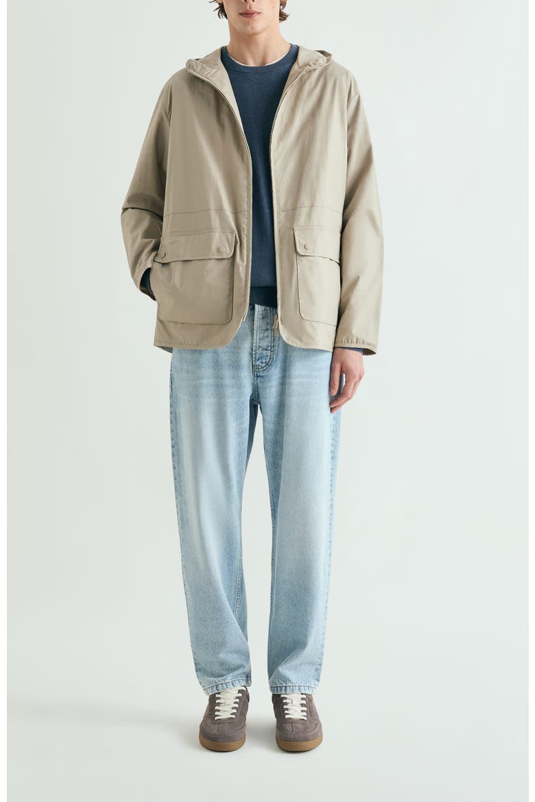 Mesh Hooded Jacket, Alternate, color, Lightcamel