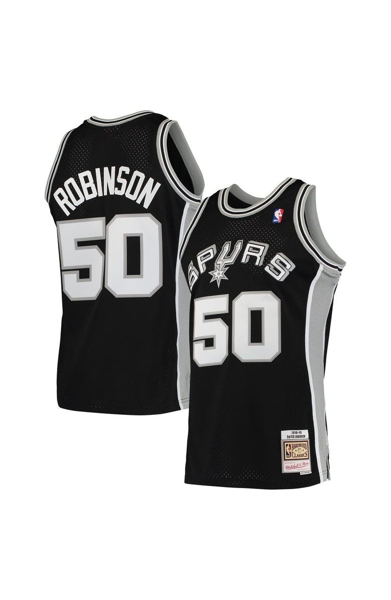 Mitchell & Ness Men's Mitchell & Ness David Robinson Black San Antonio Spurs 1991/92 Hardwood Classics Swingman Jersey, Alternate, color, Black