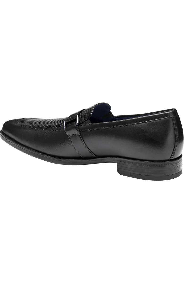 Johnston & Murphy Gibbons Embossed Bit Loafer, Alternate, color, Black Full Grain