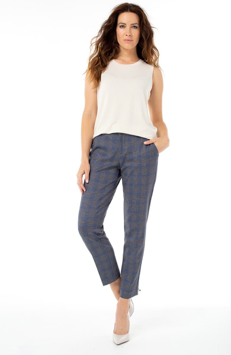 Liverpool Kelsey Plaid Knit Trousers, Alternate, color, 