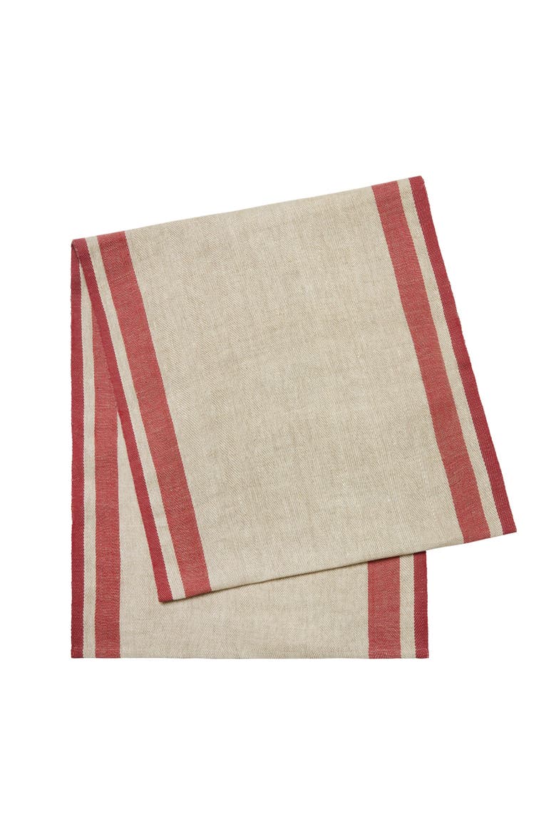 Gordes Runner, Alternate, color, Red, Natural 20" x 90"