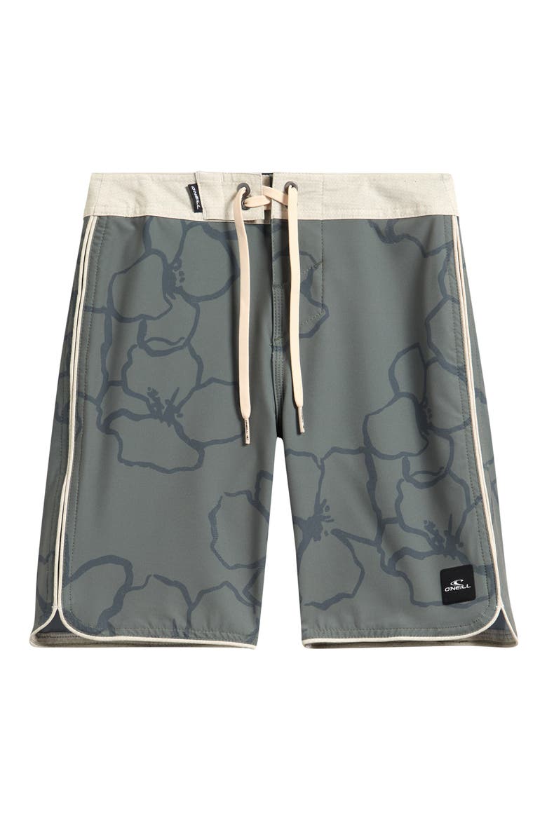 Kids' Hyperfreak Mysto Scallop Swim Trunks, Main, color, MULLED BASIL