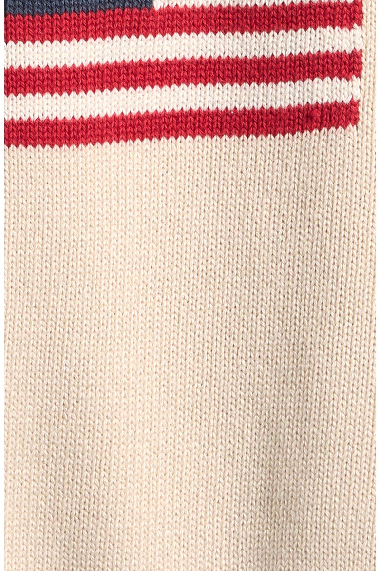 Flag Jacquard Organic Cotton Knit Bubble Romper, Alternate, color, AMERICAN FLAG