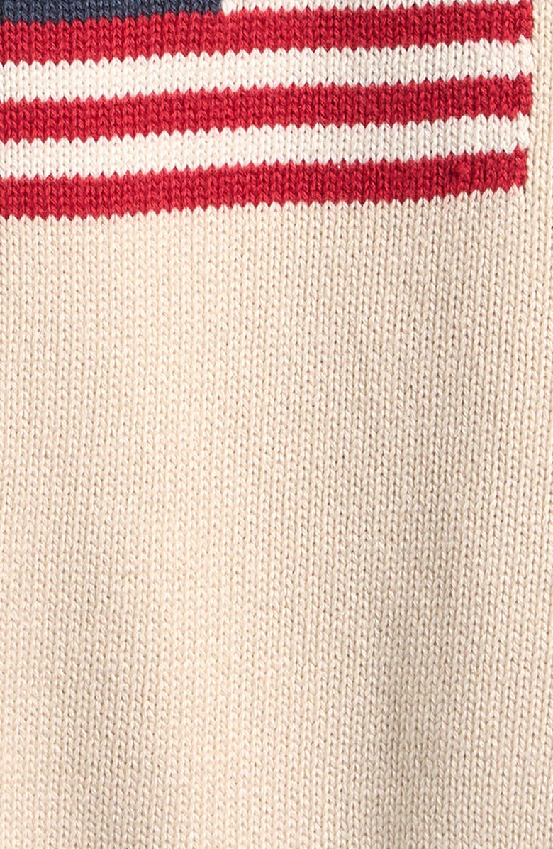 Little Planet Flag Jacquard Organic Cotton Knit Bubble Romper, Alternate, color, American Flag