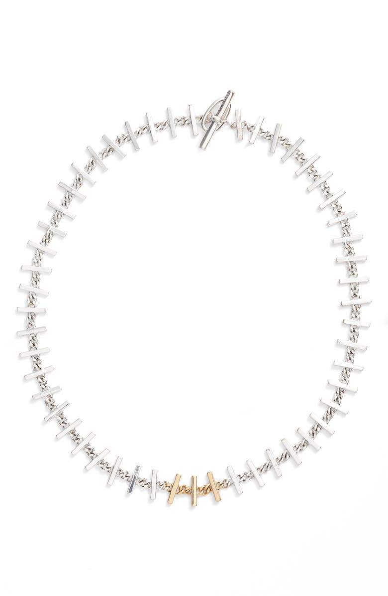 AllSaints Bar Collar Necklace, Main, color,