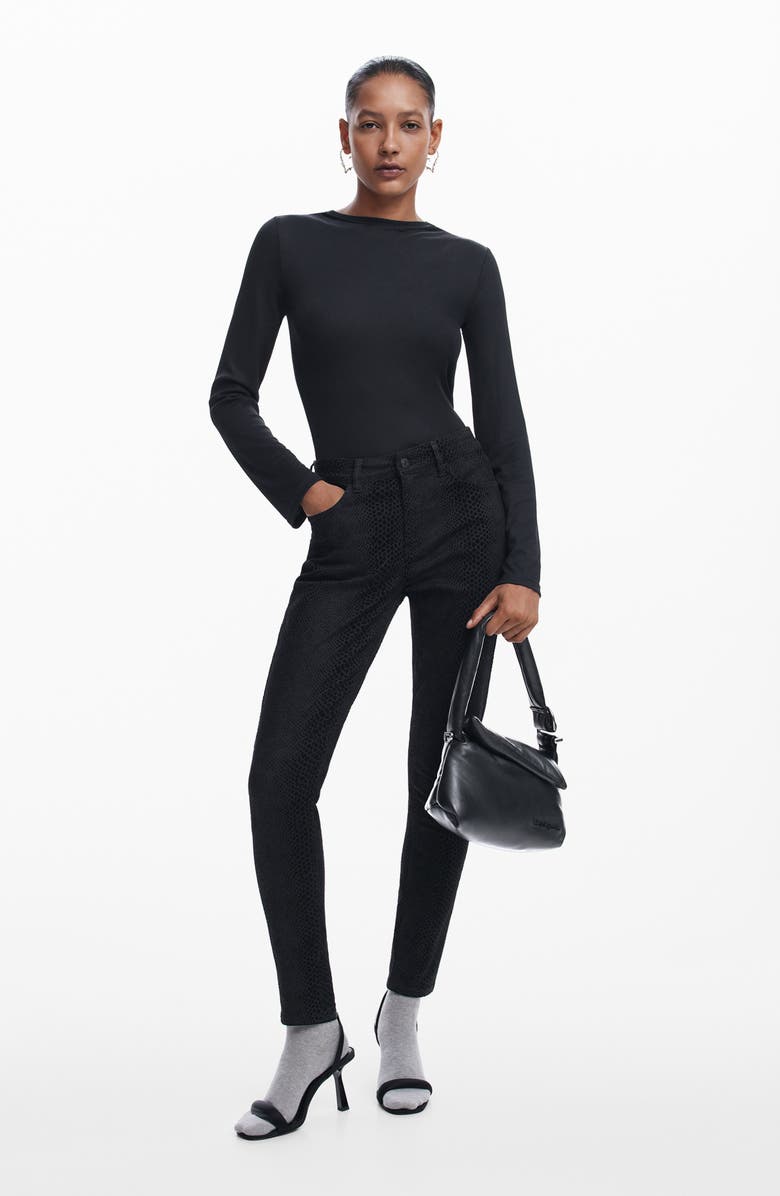 Desigual Elba Straight Leg Jeans, Alternate, color, 