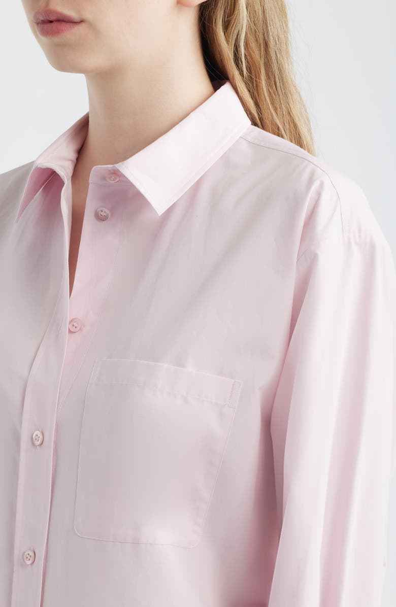 FRAME The Boy Linen Button-Up Shirt, Alternate, color, Bubble Gum