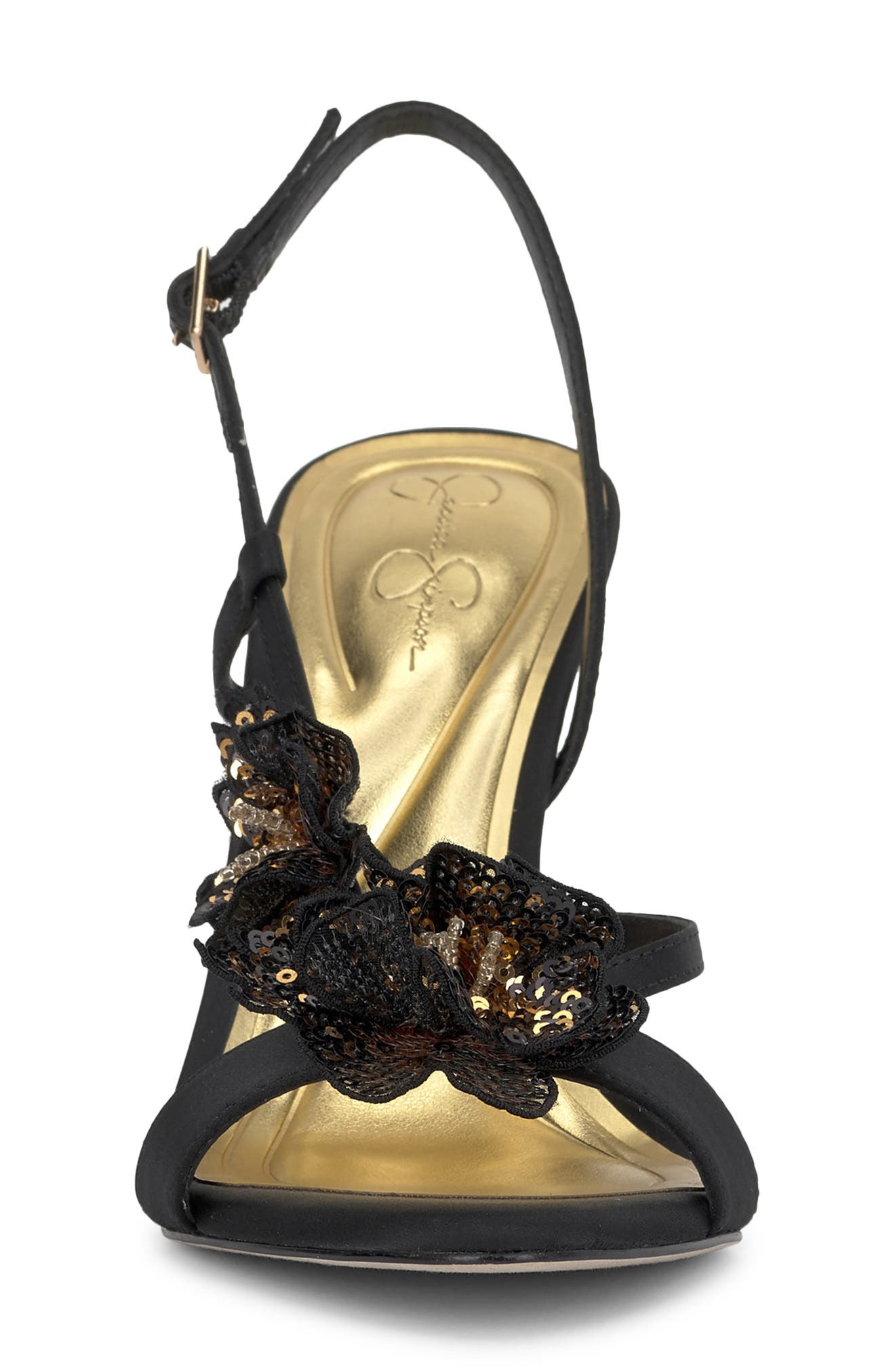 Jessica Simpson Nivory Half d'Orsay Sandal, Alternate, color, Black