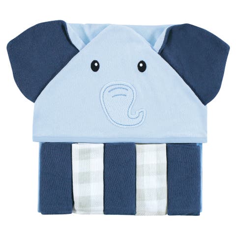 Bath Time Essentials Hooded Towel & Five Absorbent Washcloths (baby)