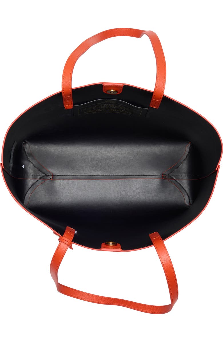 Kurt Geiger London Chelsea Leather Shopper Tote, Alternate, color, Orange