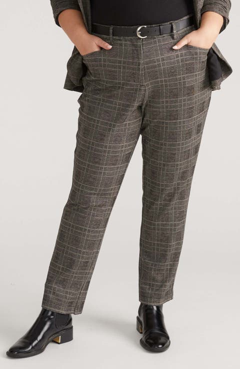 High Waist Stretch Ponte Cigarette Pants