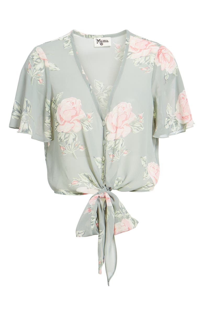 Show Me Your Mumu Tortuga Tie Front Crop Top, Alternate, color,