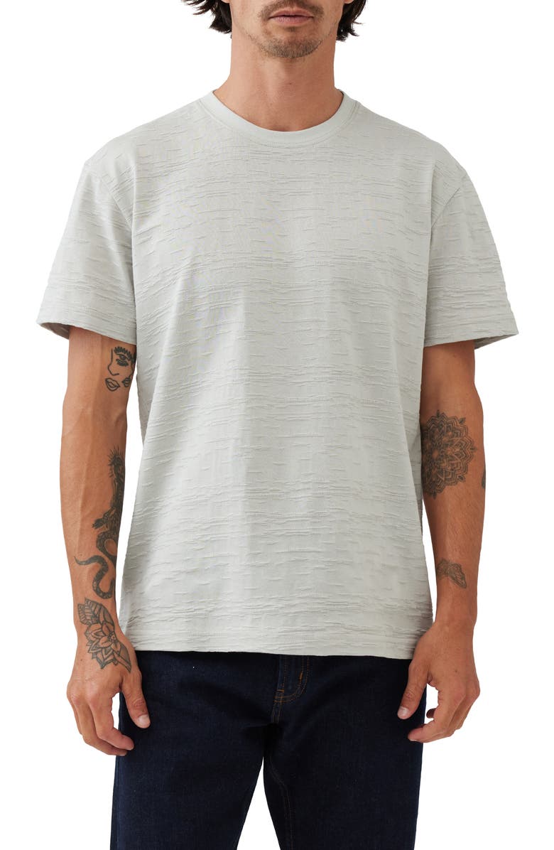 Rodd & Gunn Leith Valley Textured Cotton T-Shirt, Main, color, Stone