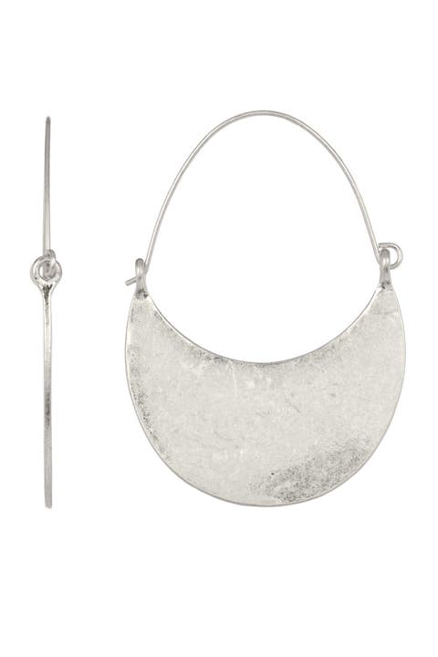 Half Crescent Hoop Earrings
