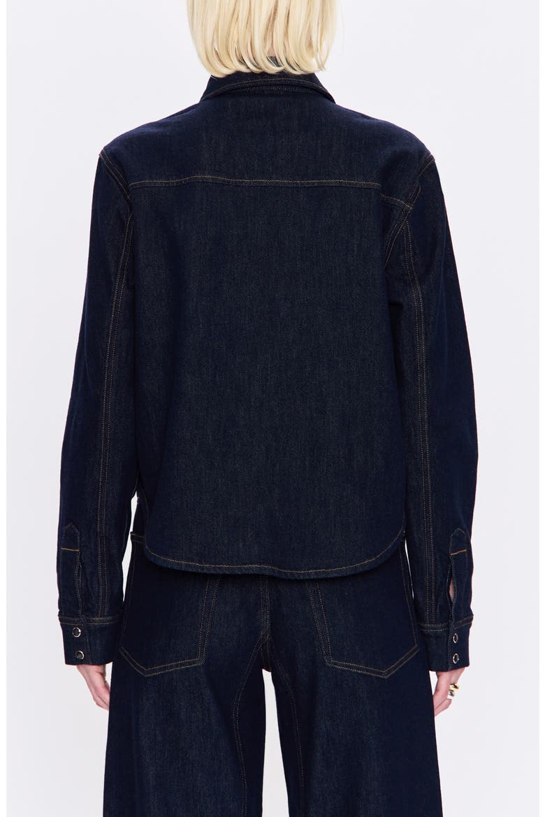 Thea Denim Shirt Jacket, Alternate, color, NIGHTFALL