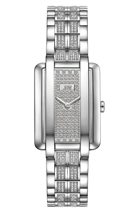 Mink Petite Lab Created Diamond Bracelet Watch, 23mm x 8mm
