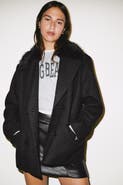 H&M Fluffy-collared Pea Coat
