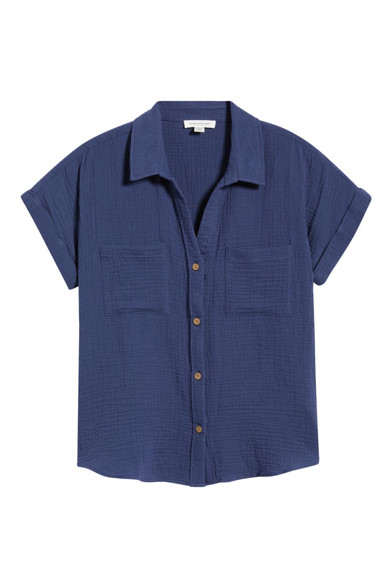 Chicago Gauze Shirt, Alternate, color, NAVY TIME