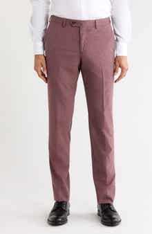 Microcheck Wool Blend Suit Pants