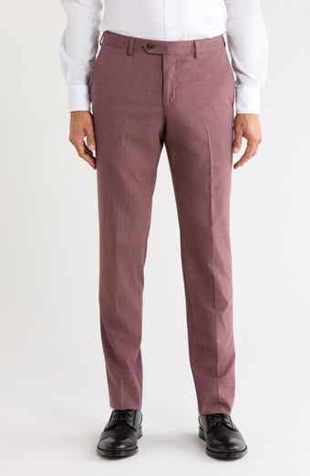 Microcheck Wool Blend Suit Pants