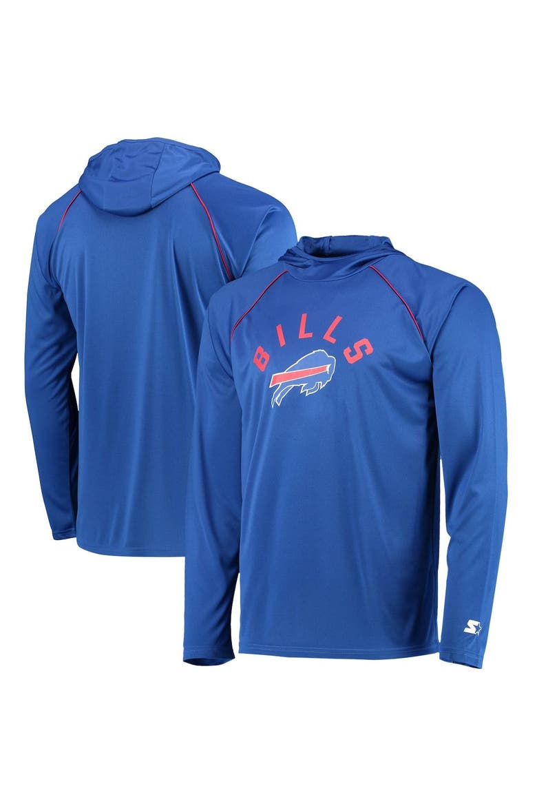 Men's Starter Royal Buffalo Bills Raglan Long Sleeve Hoodie T-Shirt, Alternate, color, Royal