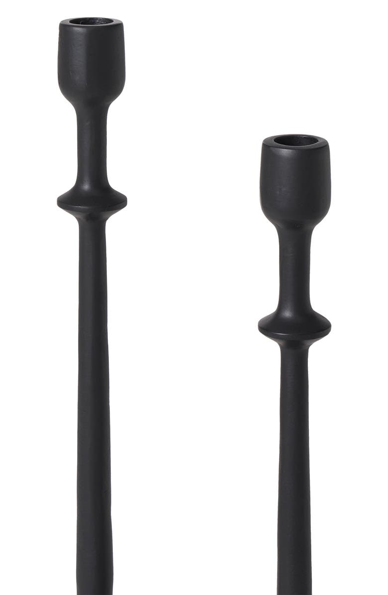 Renwil Set of 2 Candleholders, Alternate, color, Black
