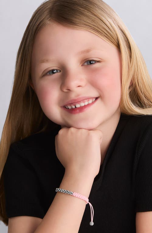 Lagos Kids' Kinder Caviar Macramé Slide Bracelet In Pink