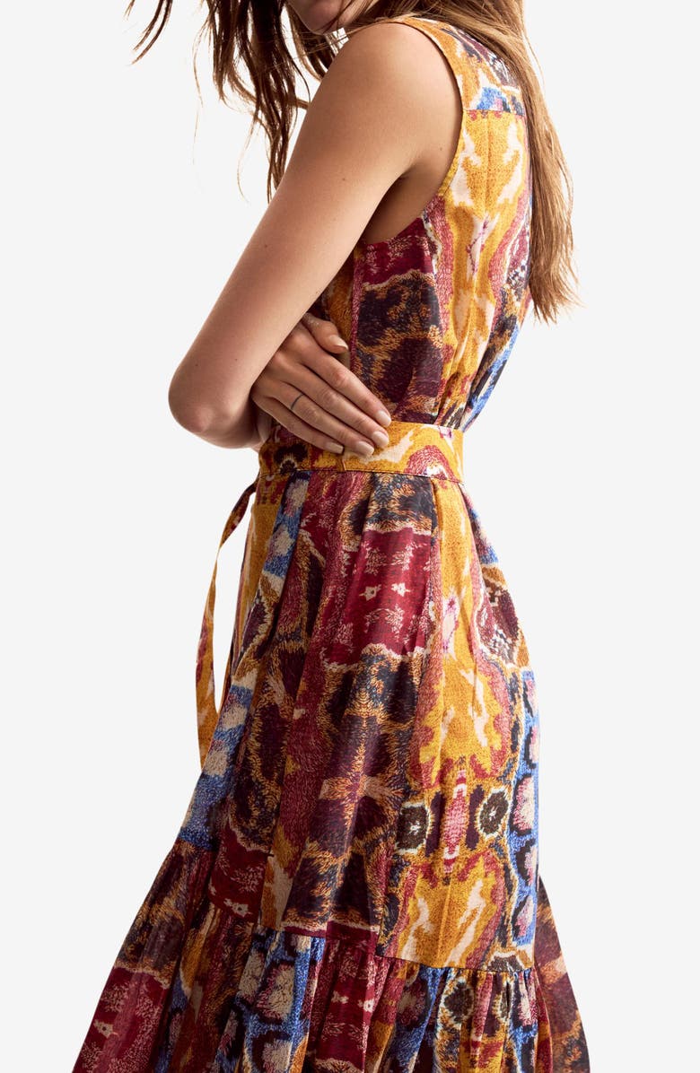 Desigual Abstract Print Sleeveless Dress, Alternate, color, Burgundy Multi