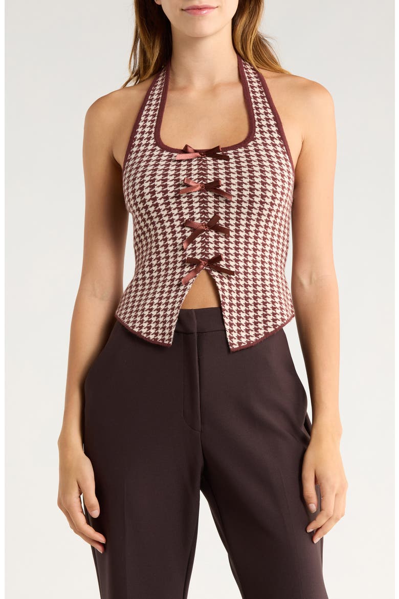 Mia Halter Top, Main, color, EGGNOG/ CHOCOLATE