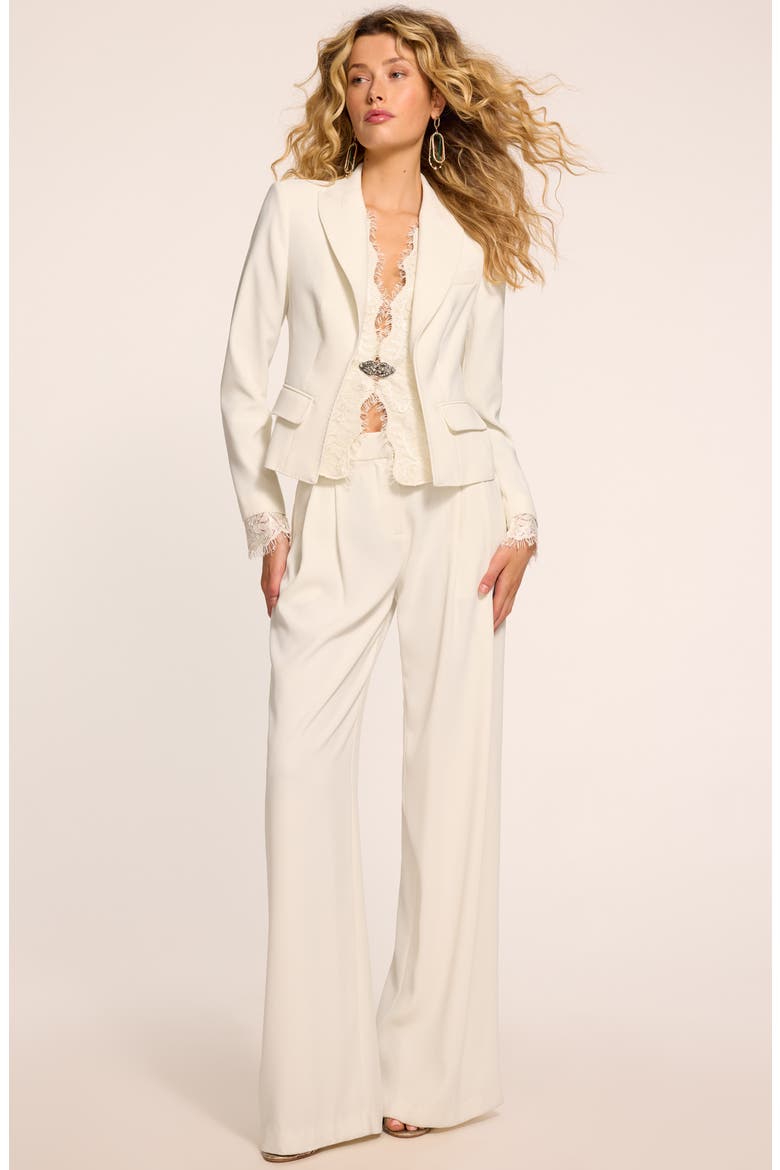 Leslie Pleated High Waist Wide Leg Pants, Alternate, color, WINTER WHITE