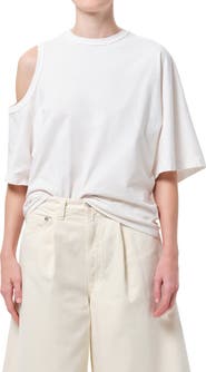 AGOLDE Shoulder Cutout Cotton T-Shirt