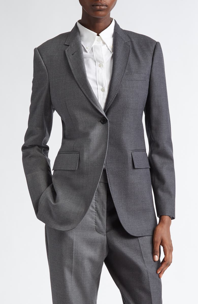 Thom Browne Elongated Wool Sport Coat, Main, color, 