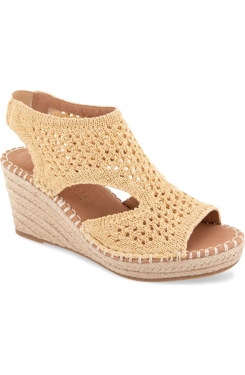 Gentle Souls Cody Cutout Espadrille Wedge Sandal, Main, color, Natural Knit
